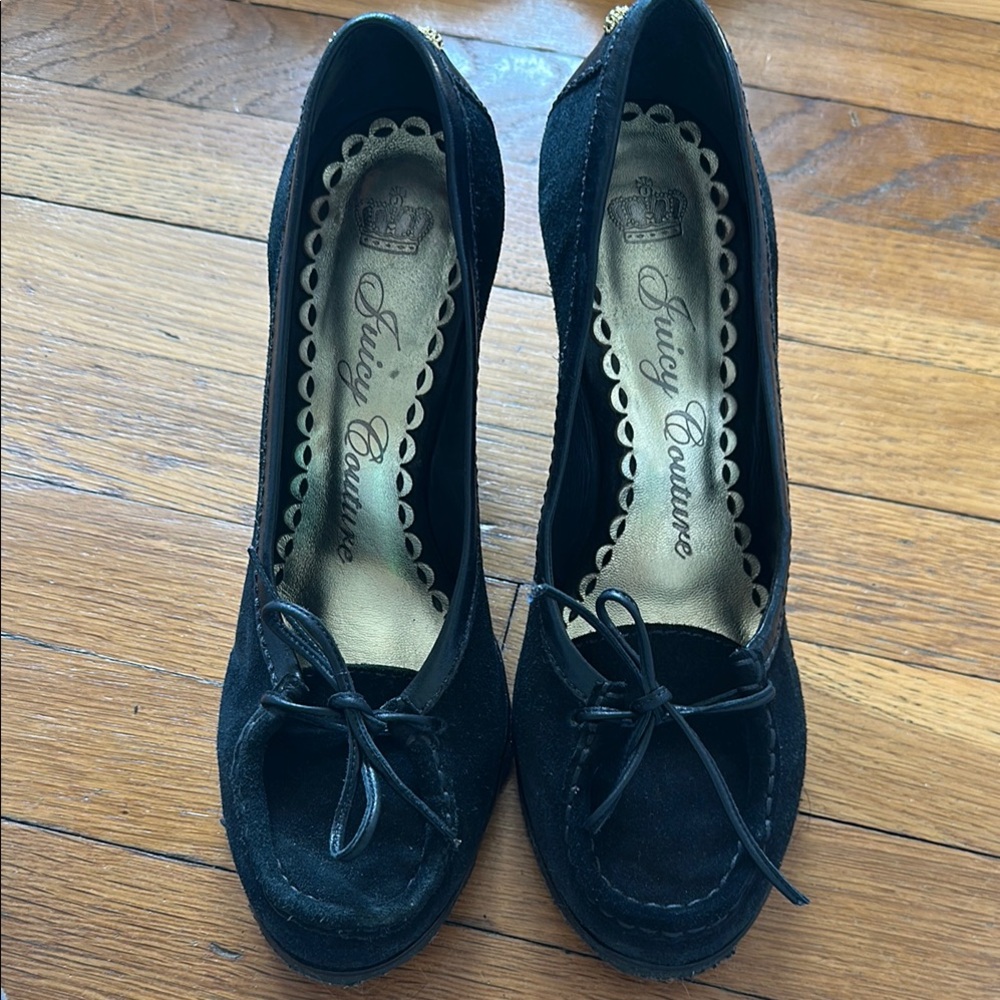 Juicy Couture Black Wedge Heels Design